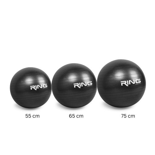 RING Pilates lopta 65cm-RX PIL65 black