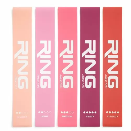 RING mini band set 5 pink (MINI BAND-SET 5 PINK XL+L+M+H+XH)-RX MINI BAND SET 5 PINK