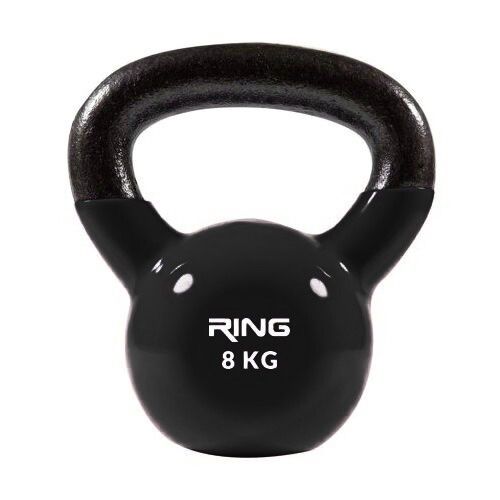 RING Kettlebell metal+vinyl 8kg crni RX DB2174-8 black