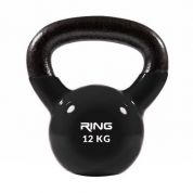 RING Kettlebell 12kg metal+vinyl RX DB2174-12 black