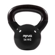 RING Kettlebell 16kg metal+vinyl RX DB2174-16 black