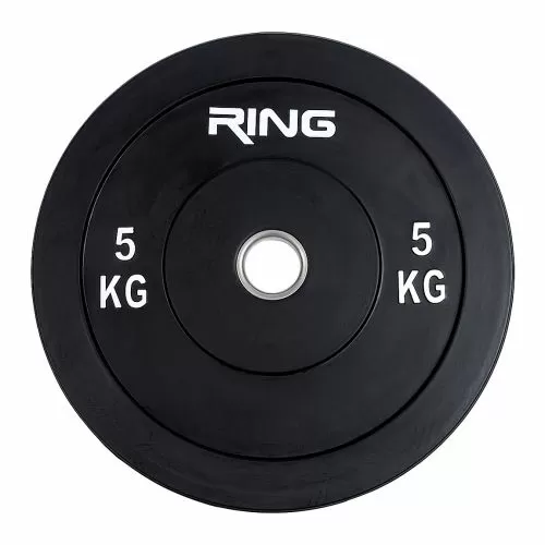 RING Olimpijski tegovi bumper crni 1x5kg RING PL37-5